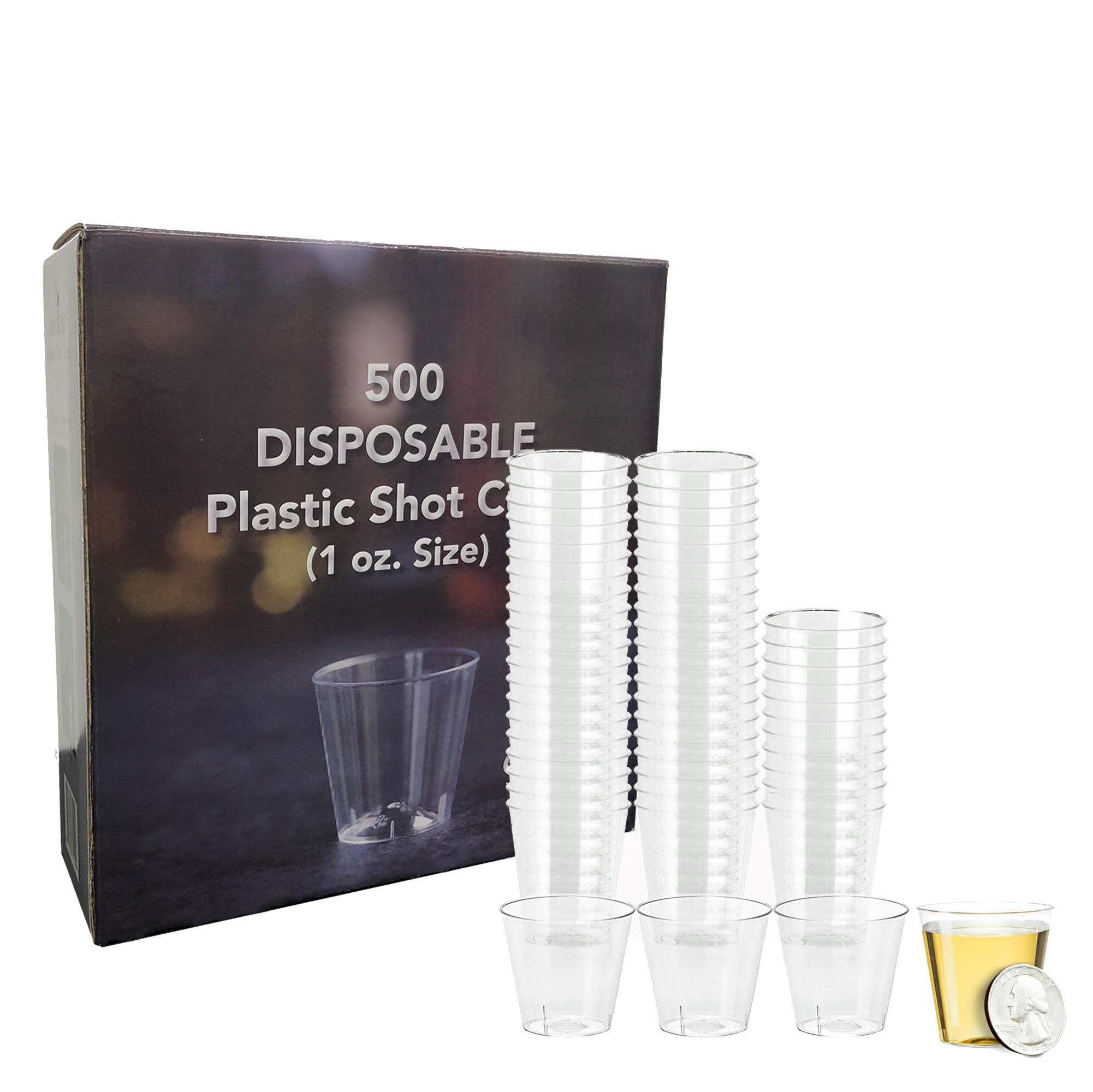 Disposable Plastic Wine Cups, 6 Per Pack - Disposable Party Cups