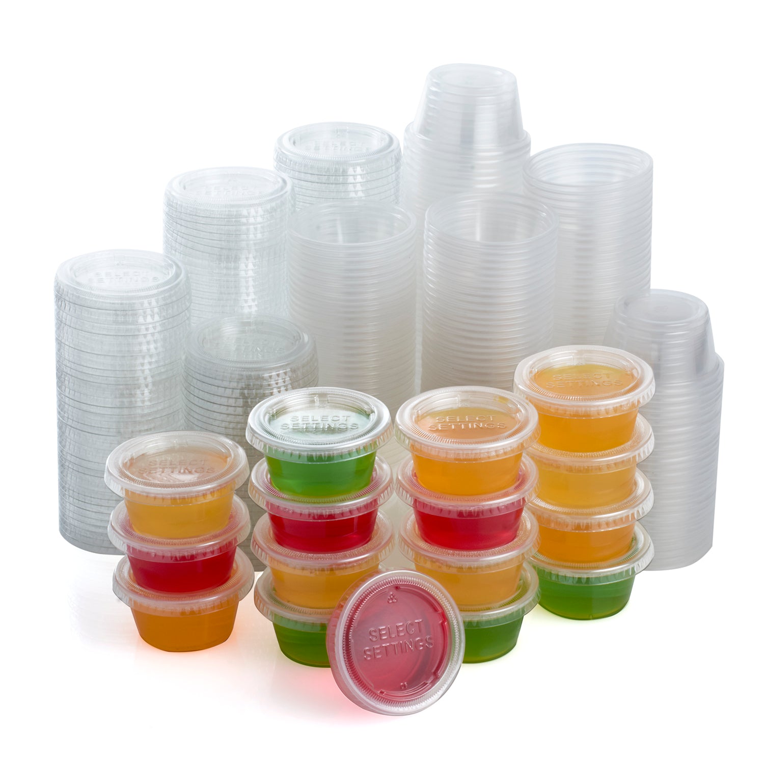 Clear Plastic Cups - Pack of 200 Bulk, 3 oz Disposable Drink Cups