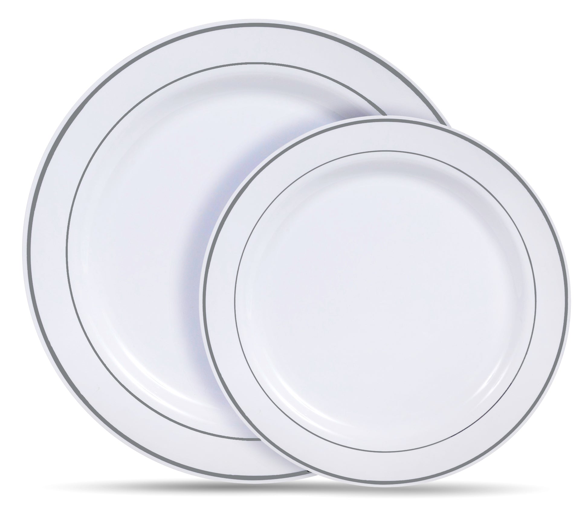 Costco plastic plates outlet with silver trim