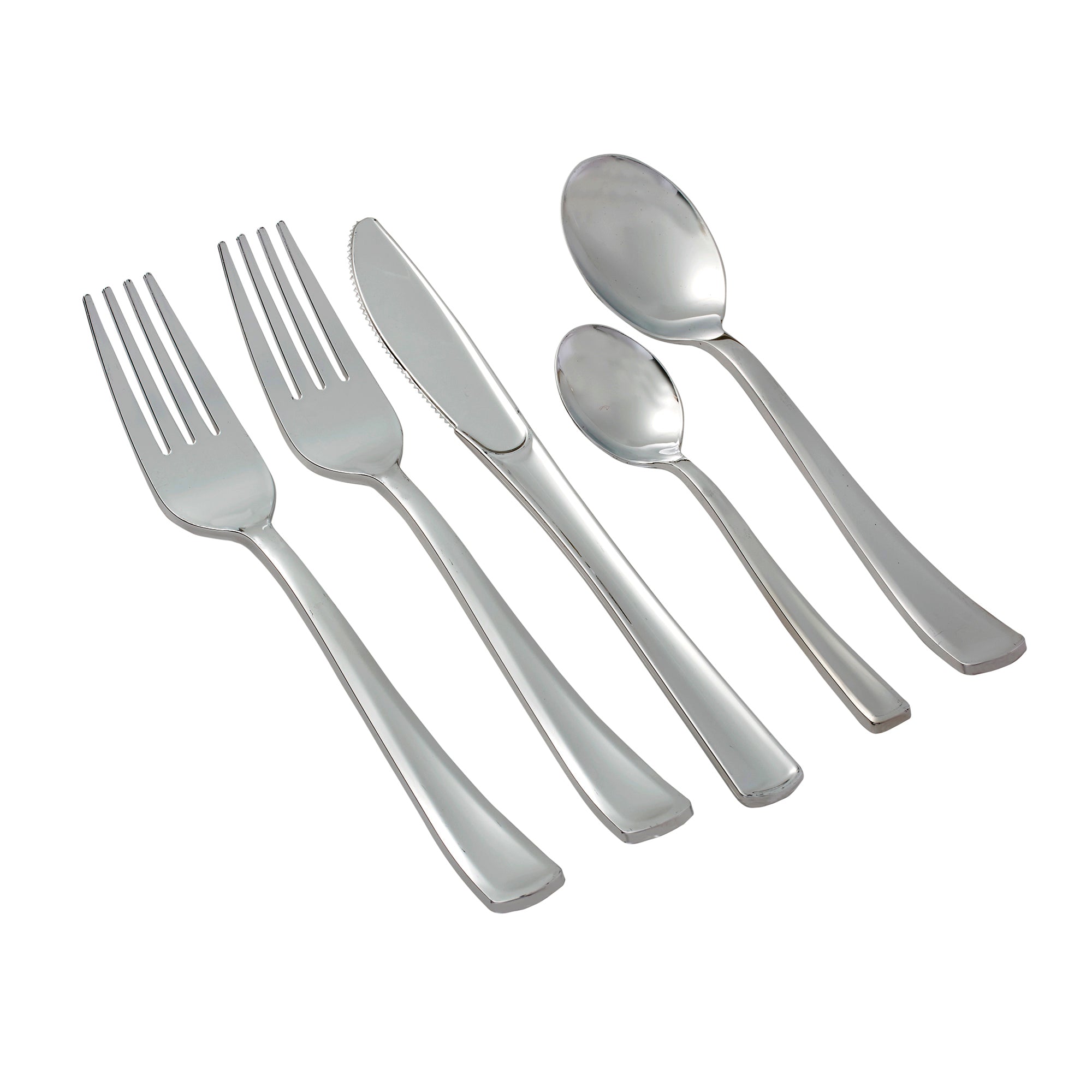 Silver colored sales plastic silverware